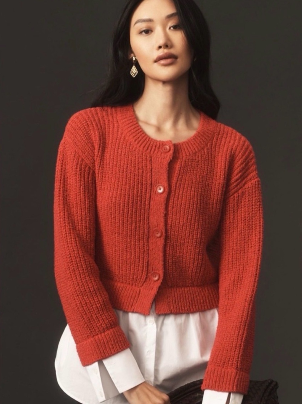 Anthropologie Two In One Sweater Button Up 🍒🥧
